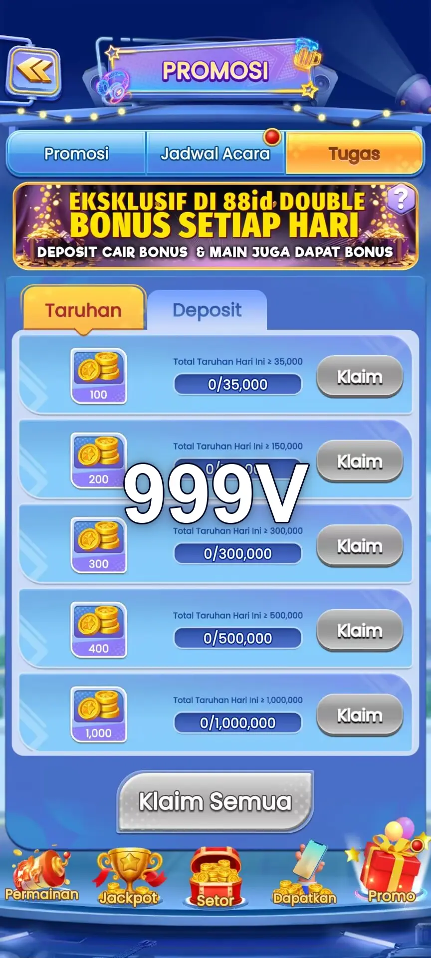 999V Tangkapan Layar - APK Resmi